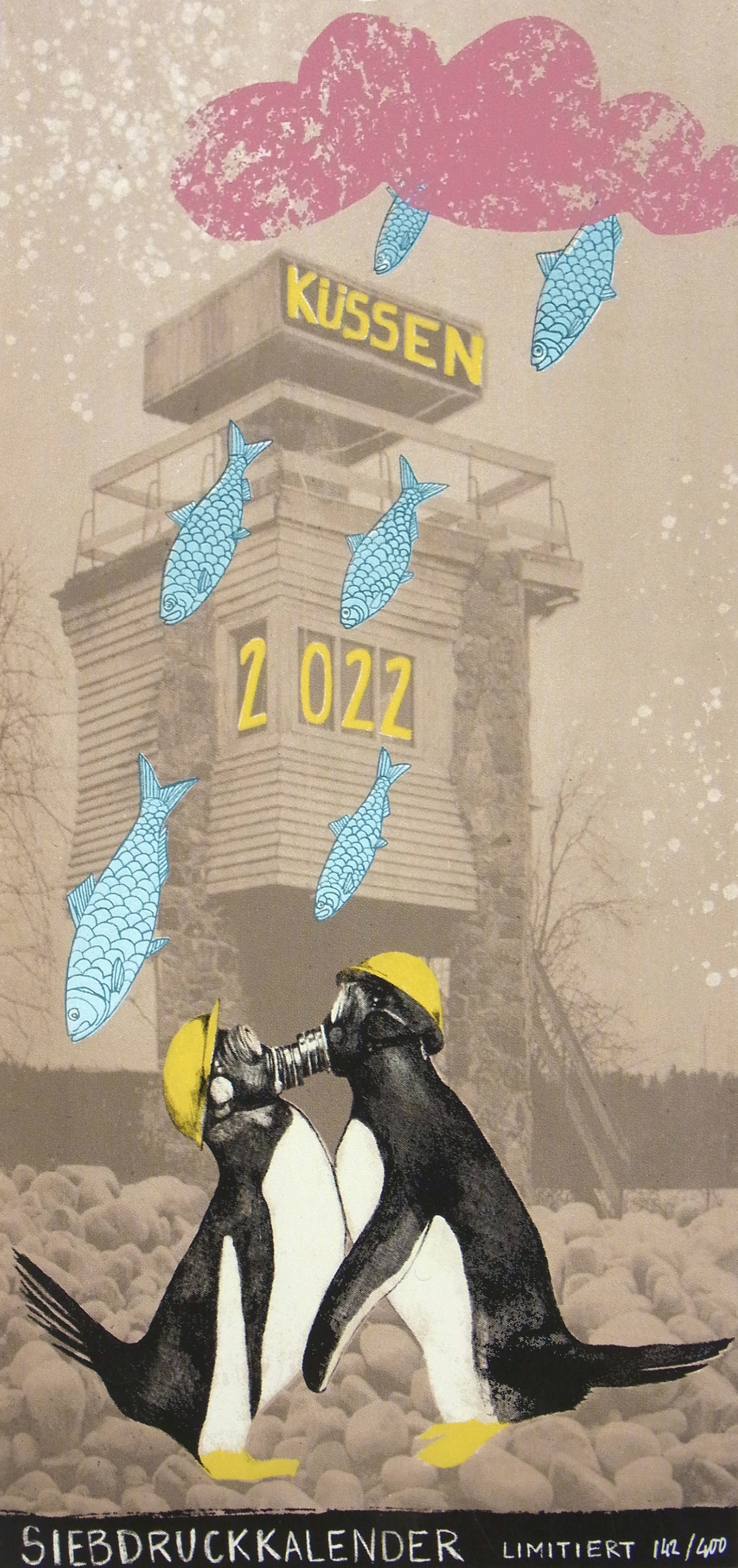 Küssen Siebdruck Kalender 2022