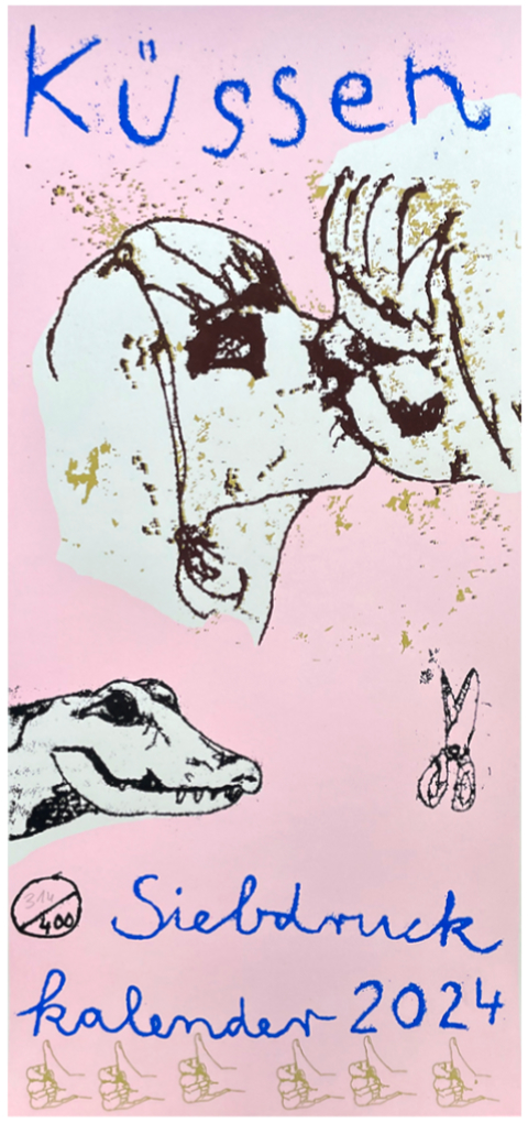 Küssen Siebdruck Kalender 2024