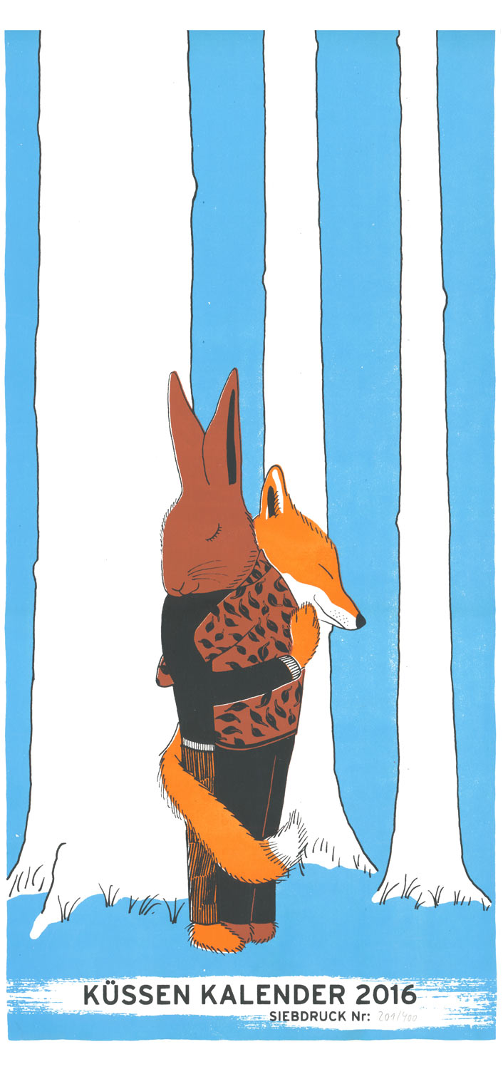 KÜSSEN Siebdruck Kalender 2016
