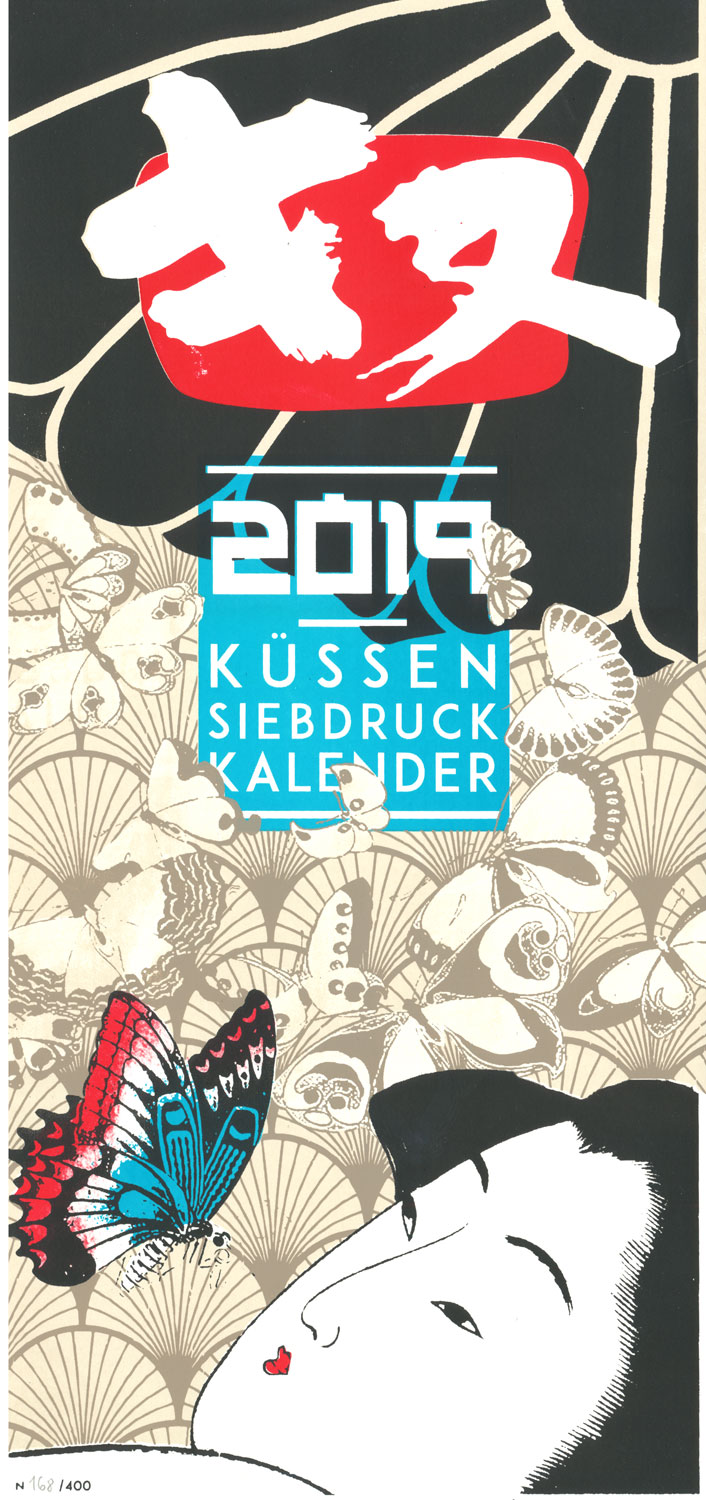 Küssen Siebdruck Kalender 2019
