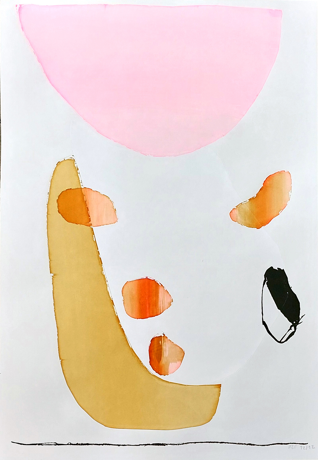 Rosa-Ocker Formen Groß