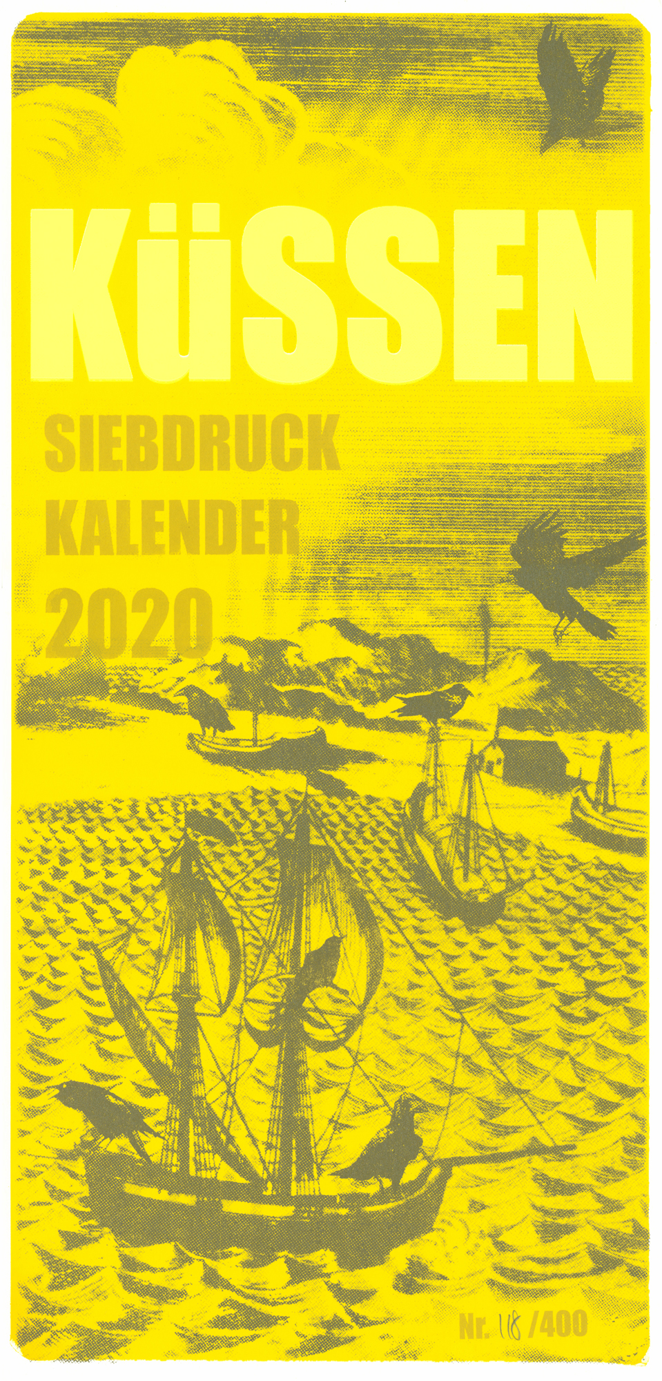 Küssen Siebdruck Kalender 2020