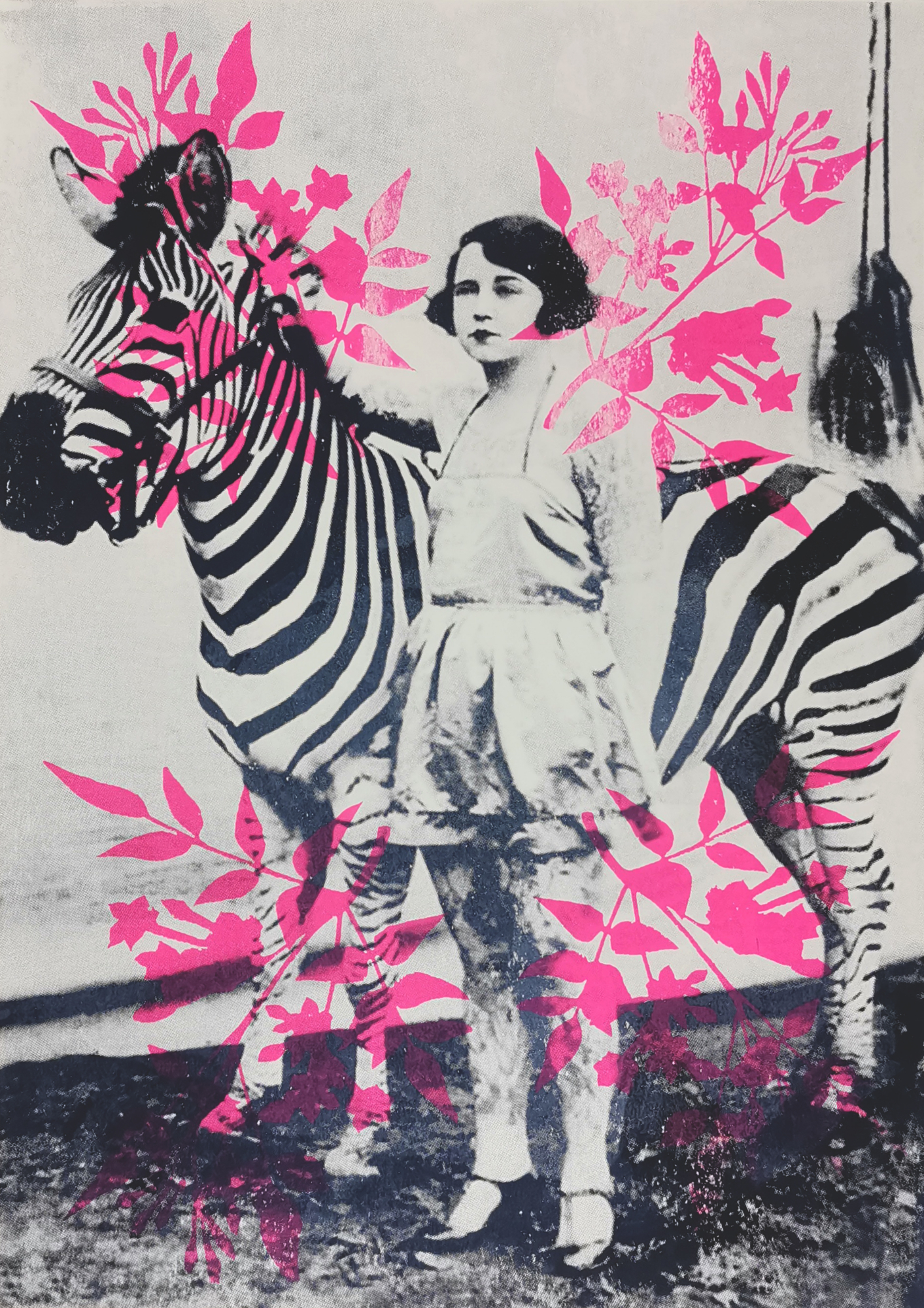 Zirkusdame mit Zebra - Adeline Meilliez
